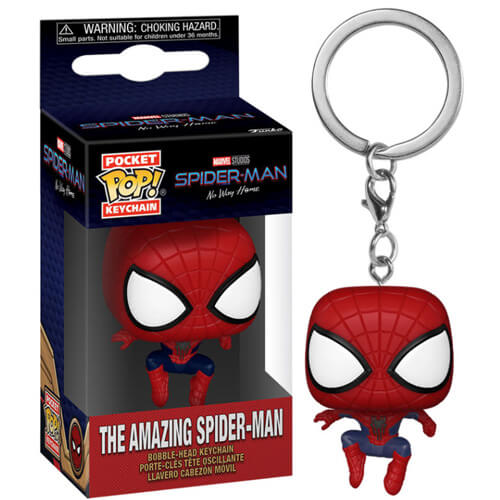 Funko Pocket Pop! Marvel Spider-Man No Way Home - The Amazing Spider Man (Leaping) Bobble-Head Vinyl Keychain
