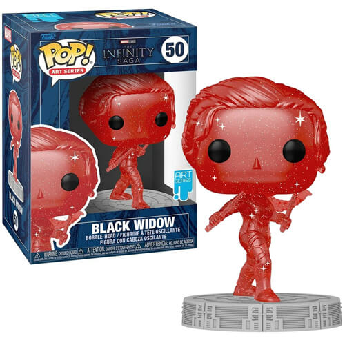 Funko Pop! Art Series Marvel: The Infinity Saga - Black Widow (with Plastic Case) #50 Bobble-Head