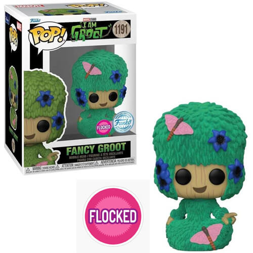 Funko Pop! I Am Groot - Fancy Groot (Flocked) (Special Edition) #1191 Bobble-Head
