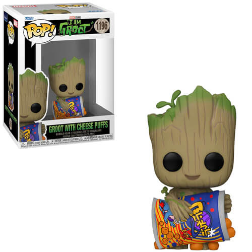 Funko Pop! I Am Groot - Groot with Cheese Puffs #1196 Bobble-Head